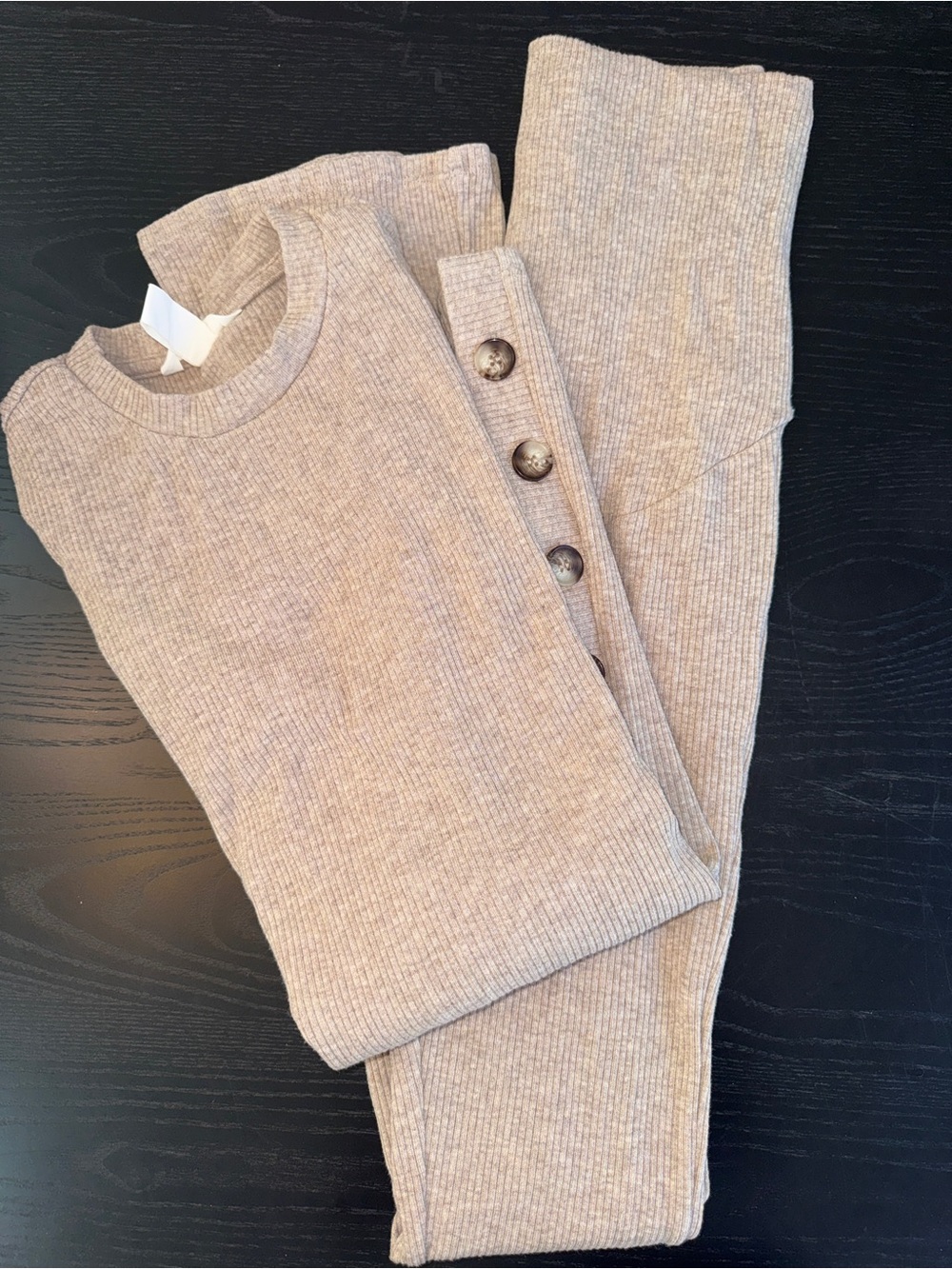 MAMA BEFORE & AFTER RIBBED SET